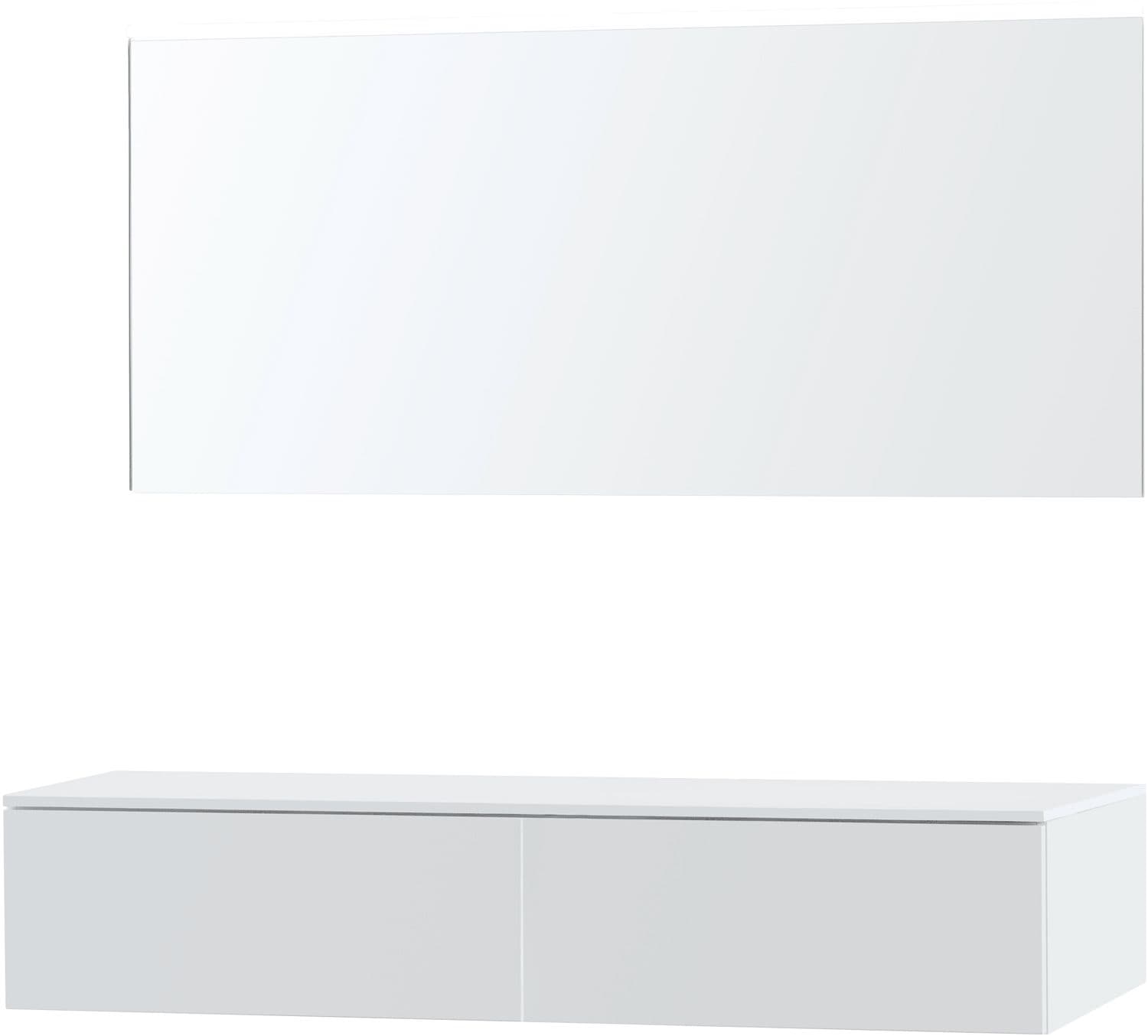 MEUBLE PURO DUO BLANC 160 1 TIROIR SOLID A POSER MIROIR