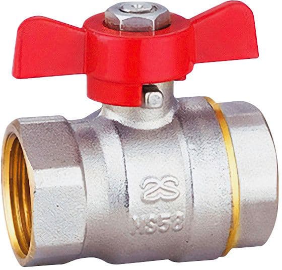 ROBINET A BILLE PASSAGE INTEGRAL FF 3/4" MANETTE PAPILLON