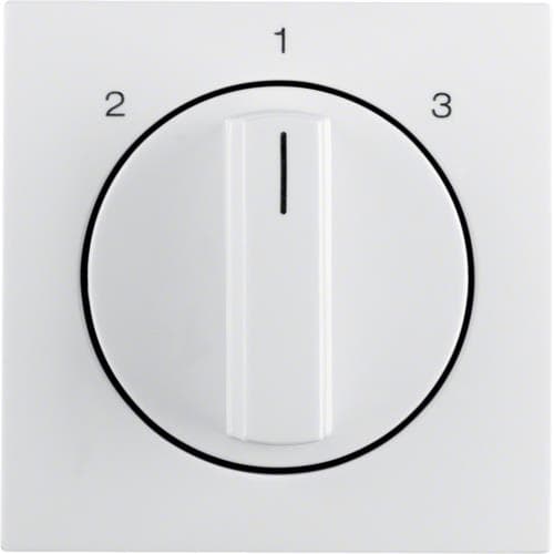 Enjoliveur avec bouton rotatif pour interrupteur 3 paliers sans position 0 S.1 / B.3 / B.7 Blanc p