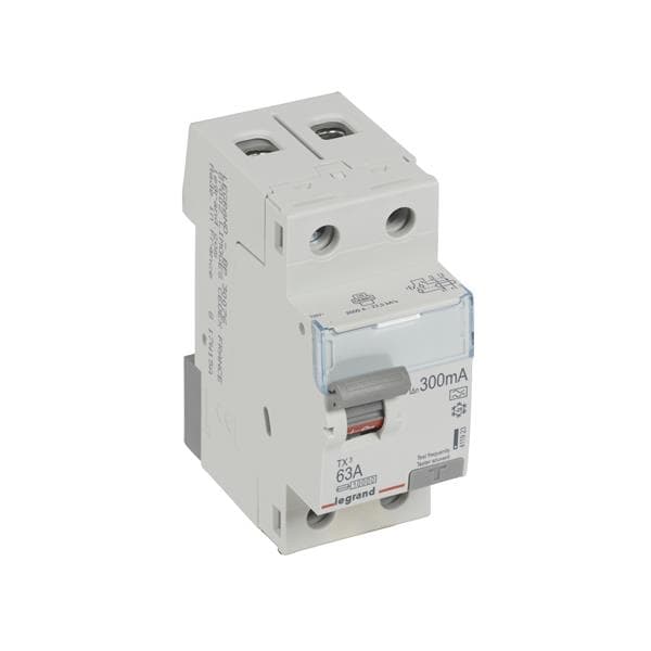 Interrupteur différentiel TX³ 2 pôles 300mA 63A type A - 2 modules