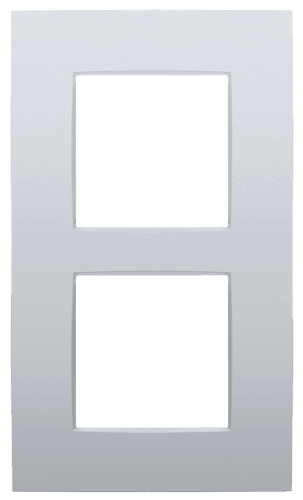Plaque de recouvrement double, entraxe de 60 mm, verticale, couleur Niko Intense sterling coated
