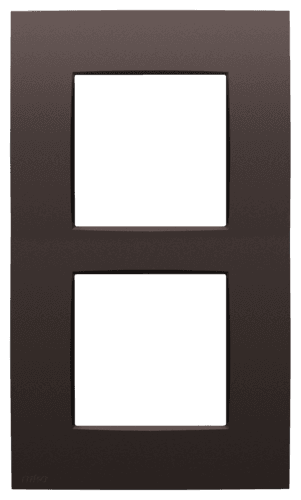 Plaque de recouvrement double, entraxe de 60 mm, verticale, couleur Niko Intense dark brown coated