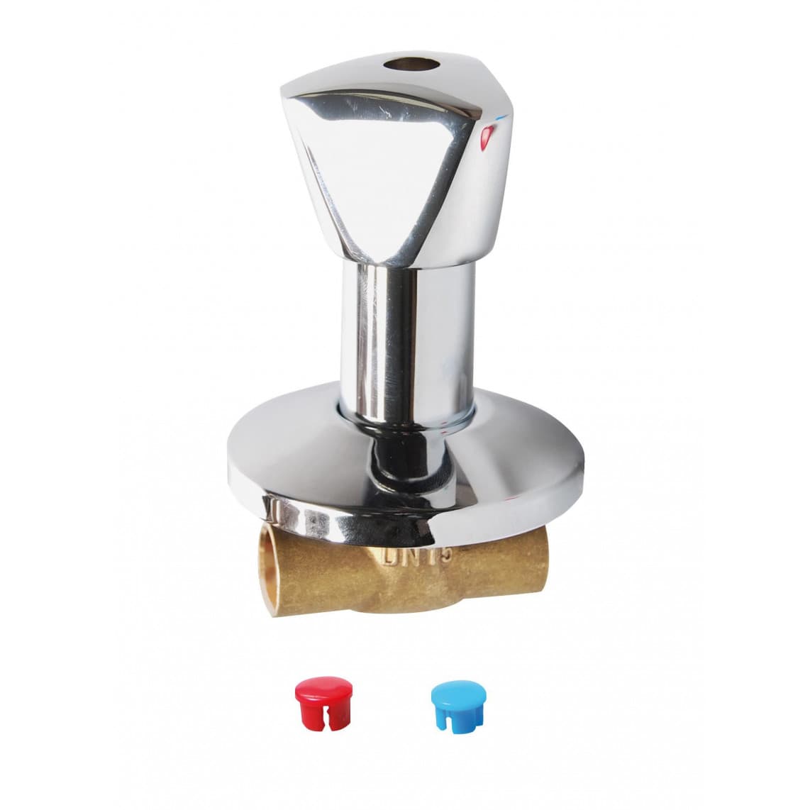 986512113 vanne encastrée, chromé, 22 mm, avec rosace