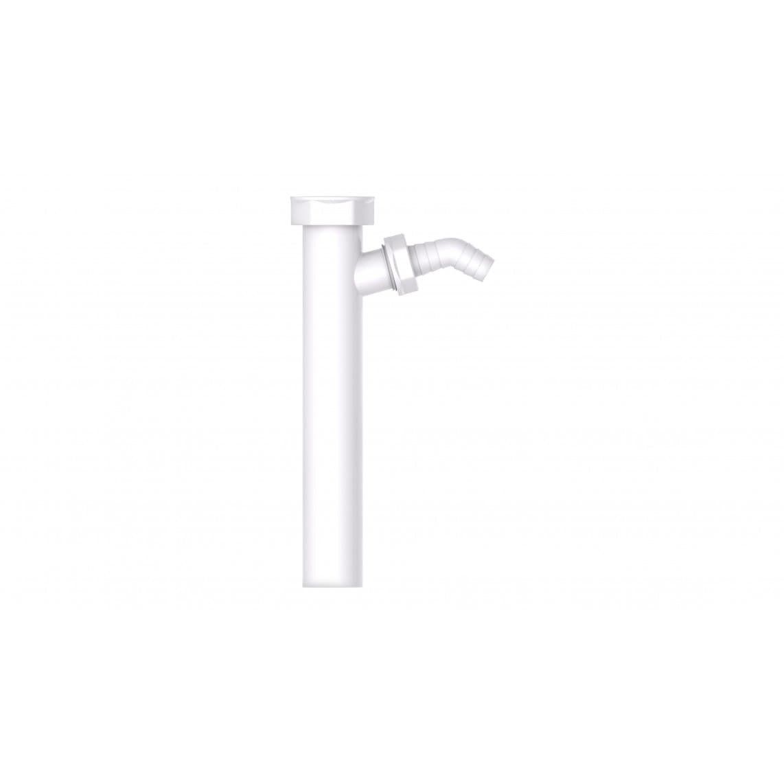 98837348 KS tube plongeur, blanc, 1 1/2" F x 250 mm, pour DN 40 mm siphon, avec 3/4" Raccordement de l'appareil