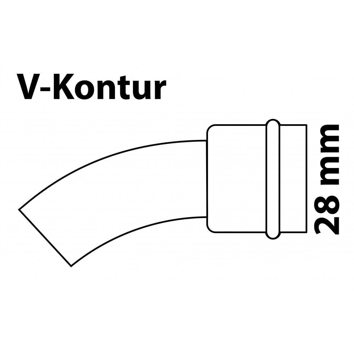 988613554 CU arc 45°, vierge, 28 mm, 1 manchon, (P5040),