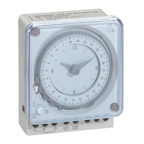 Interrupteur horaire saillie maxiRex - analogique - programme journalier - 1 sortie par contact inve