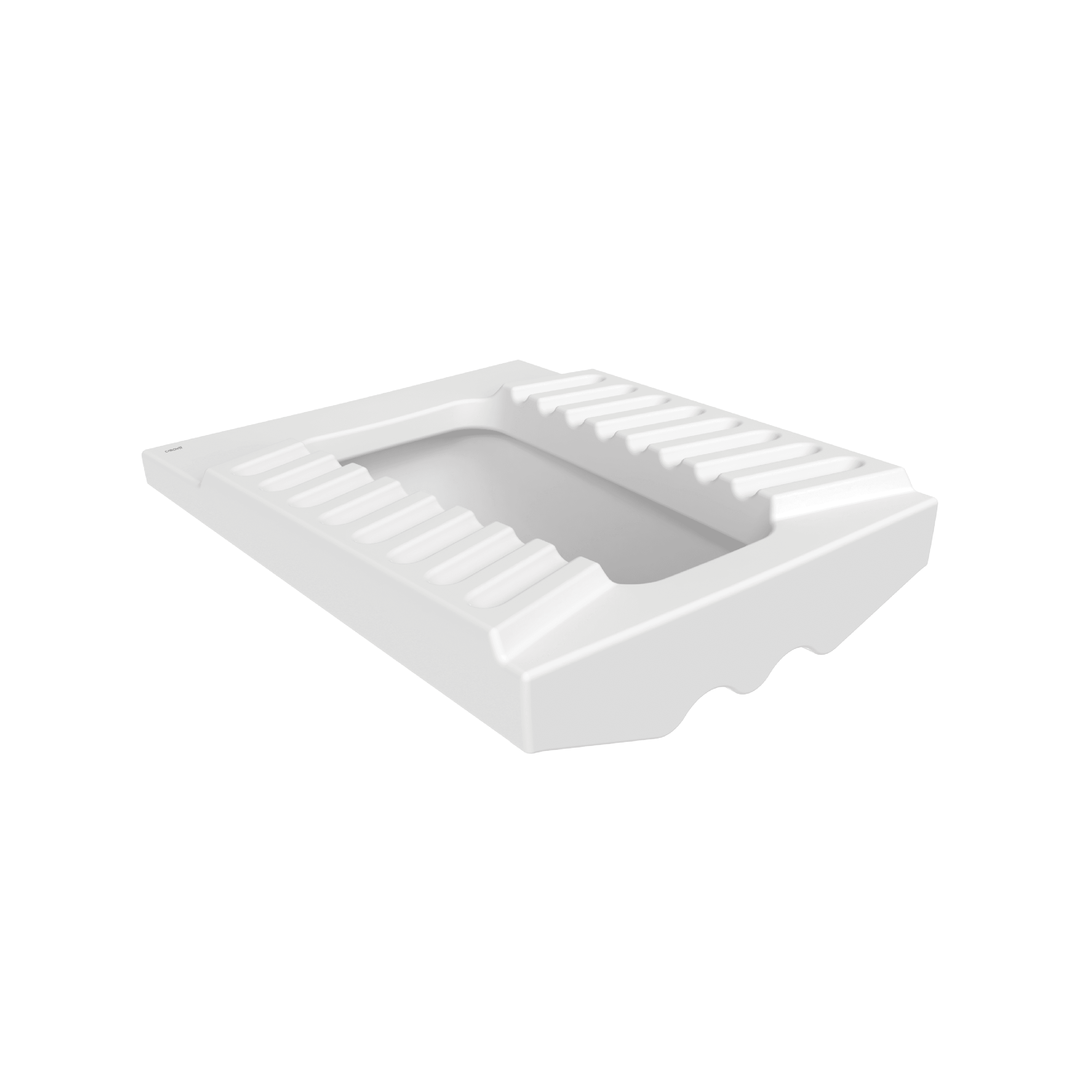 CREAVIT WC SQUAT - WC AU SOL - BORD FERMÉ - 48,5X20X58,5 CM - BLANC BRILLANT