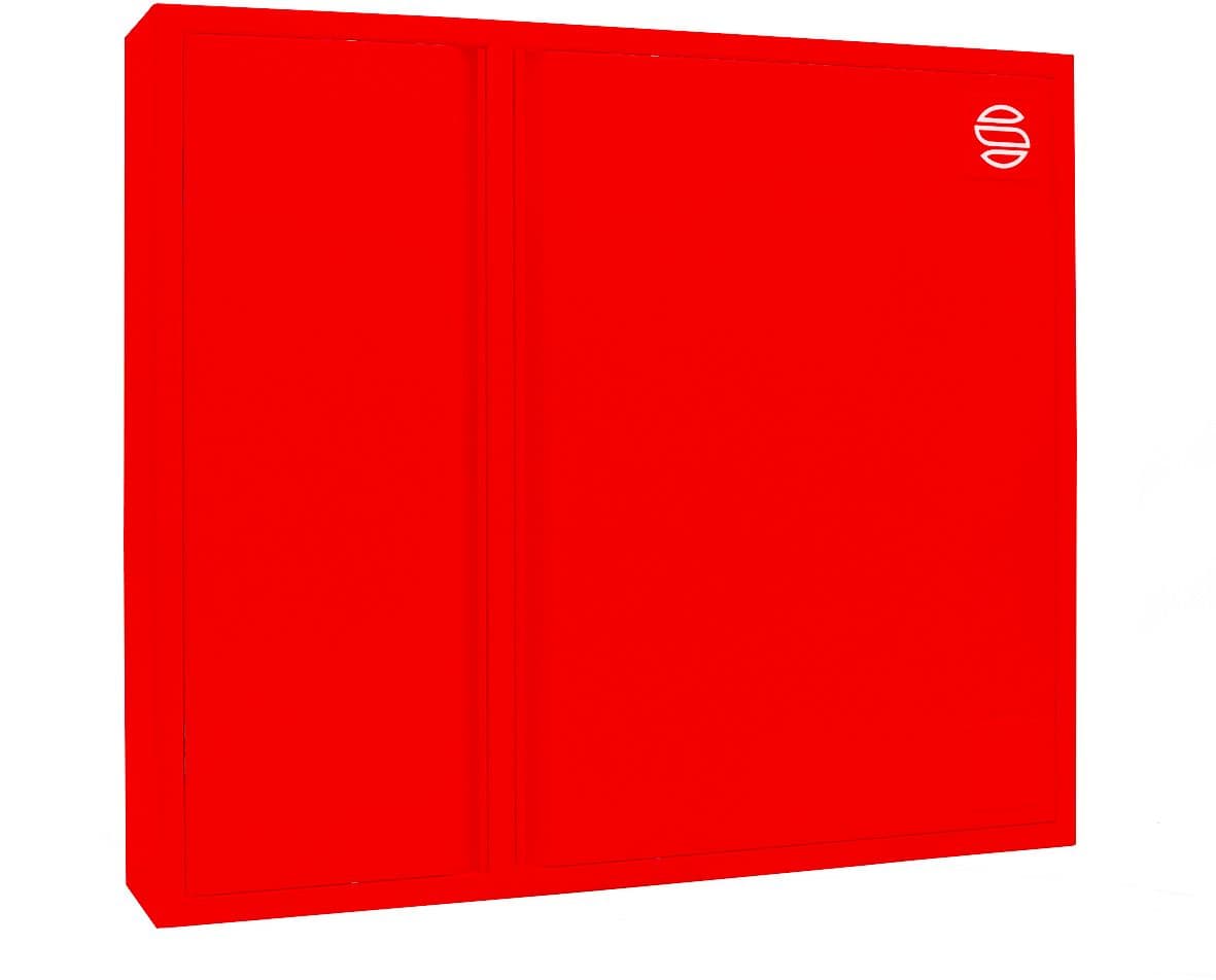 ARMOIRE POUR EXTINCTEUR D'INCENDIE ET DEVIDOIR DECO/NOHA 3/4" OPTION A ENCASTRER ROUGE
