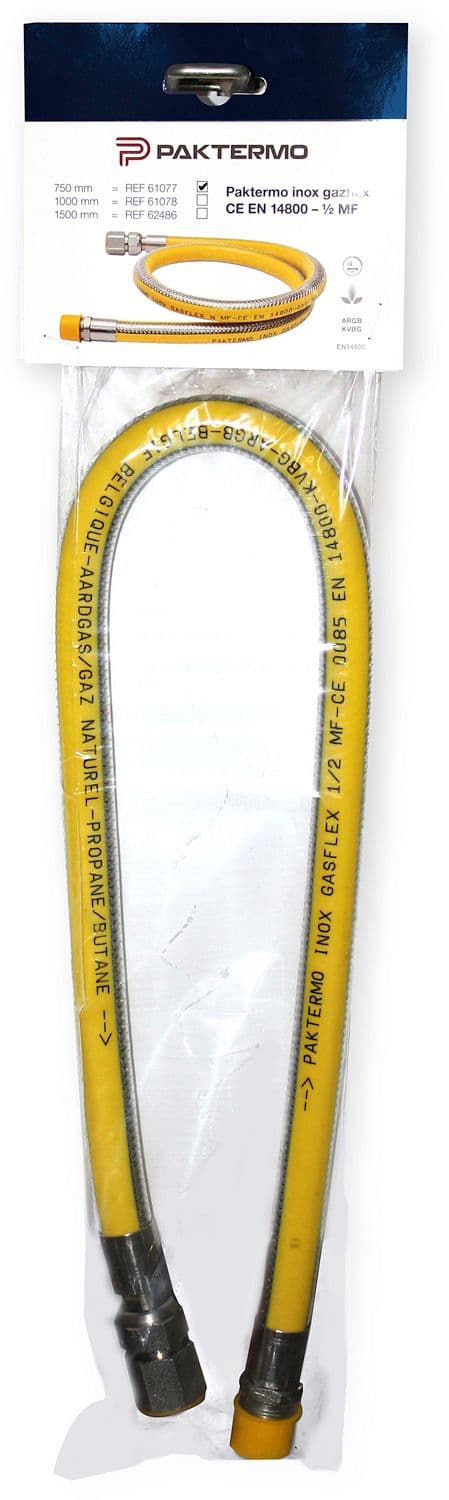 FLEXIBLE GAZ INOX MF +ECROU 3/4" 100CM