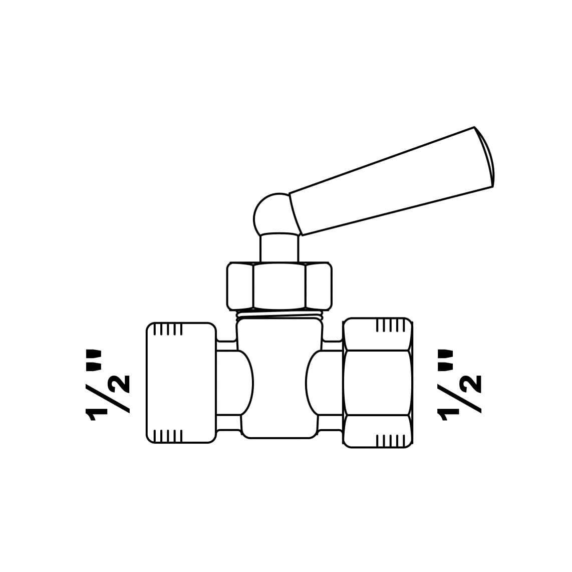984520163 Pressure gauge shut off valve, 1/2" female x 1/2" female