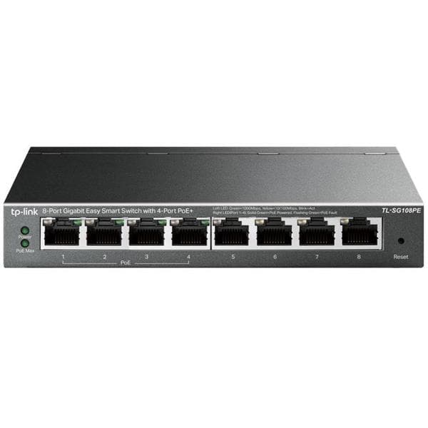 Omada 8-ports 10 / 100 / 1000Mbps RJ45 ports, IEEE 802.3i /u/ab/af/x/q/p