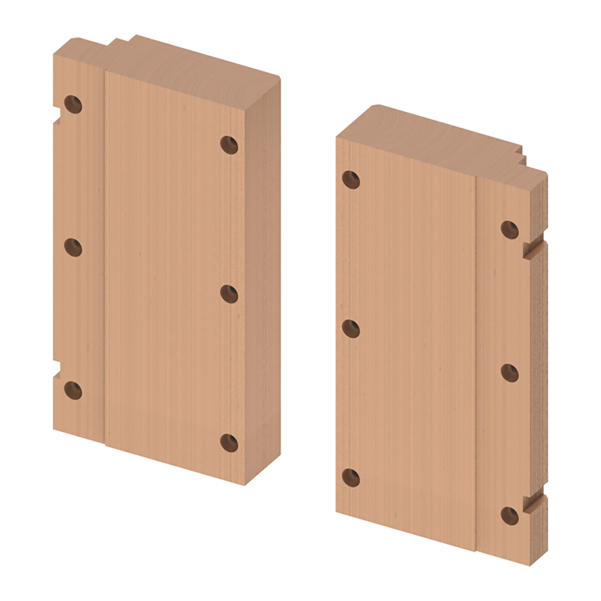 TECEPROFIL - ENSEMBLE DE PLAQUES EN BOIS POUR MAINTENIR LES SUPPORTS DE BRAS DE SÉCURITÉ