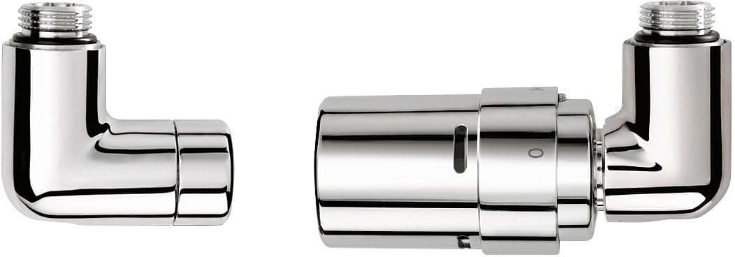 SET VANNE DESIGN 1-8 VASCO CHROME EQUERRE DROITE