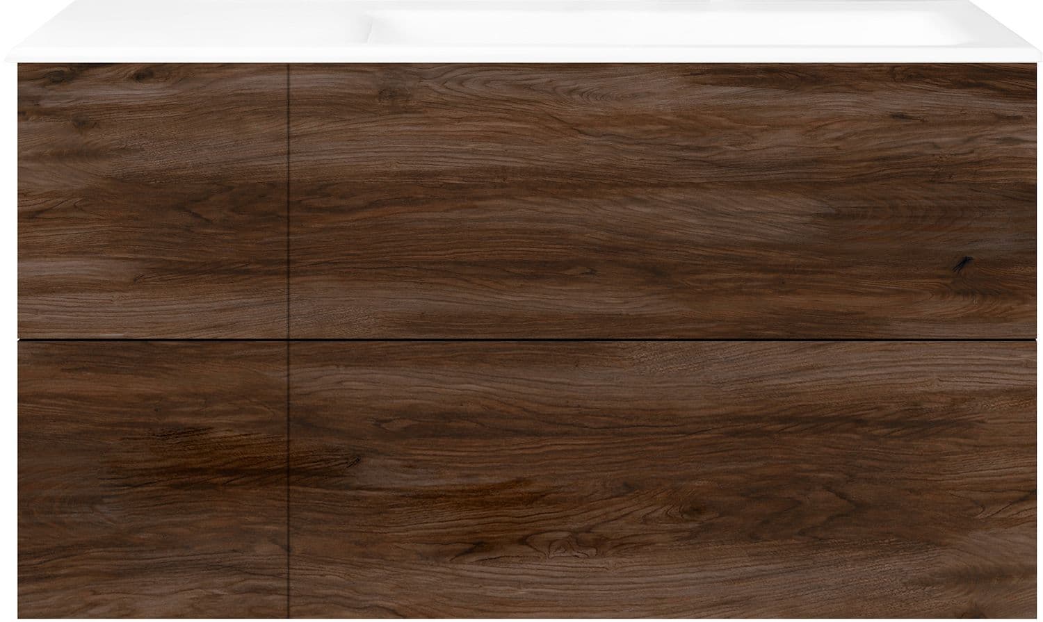 ONDERBOUW COFFEE 4 LADES 110 NOTENLAAR DECOR FLUWEEL +WASTAFEL RECHTS PORSELEIN ZONDER KRAANGAT WIT