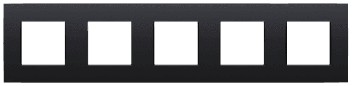 Plaque de recouvrement quintuple, entraxe de 71 mm, couleur Niko Intense matt black coated