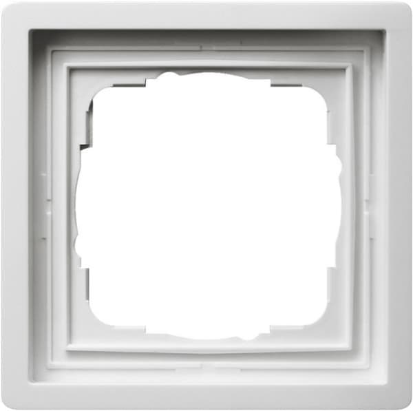 Cadre de finition Gira F100 Blanc brillant En combinaison avec la bride