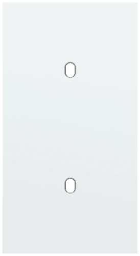 Plaque de recouvrement double, verticale 71 mm d'entraxe, pour deux fonctions de commutation simple, Niko Toggle steel white coated
