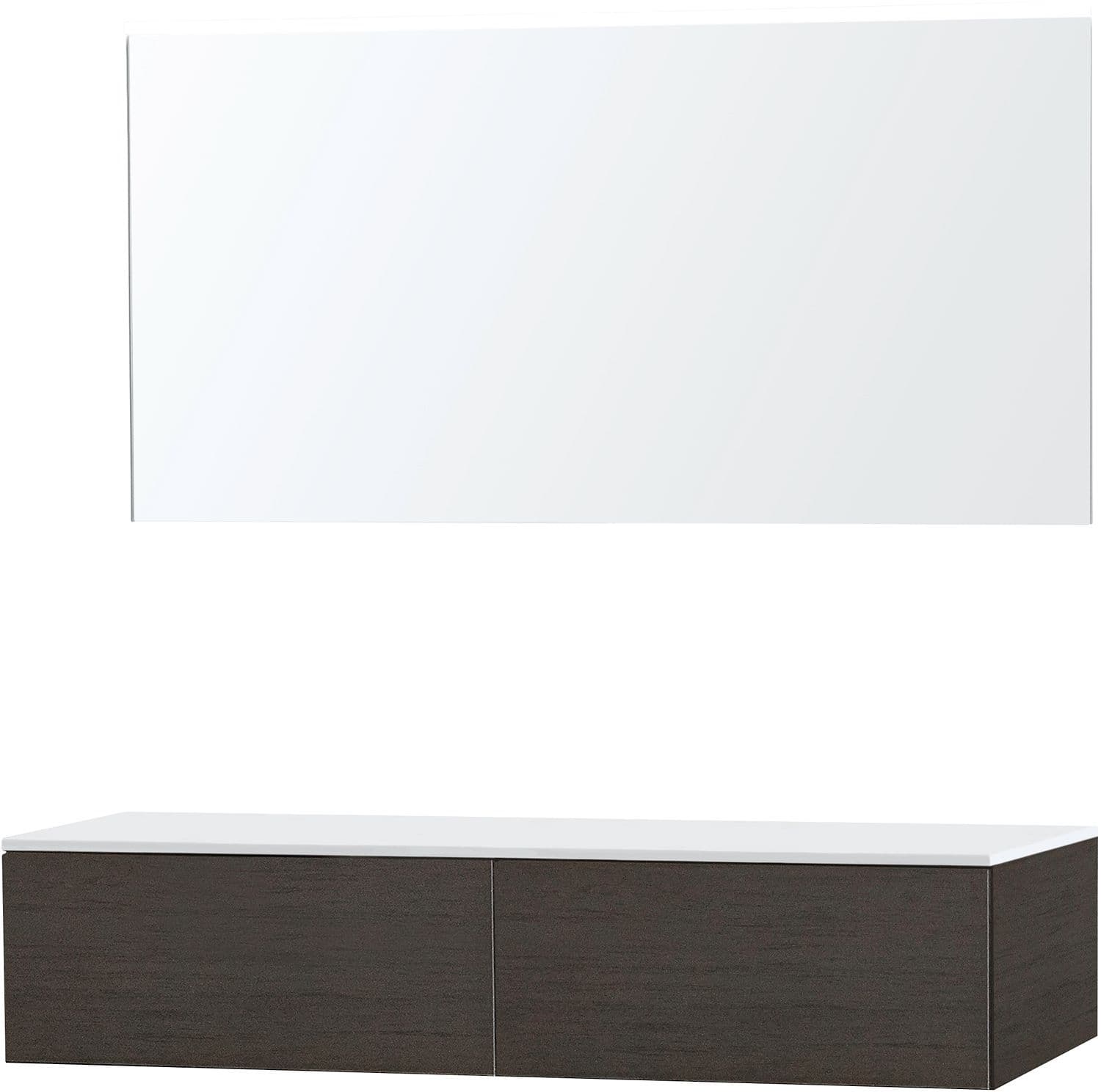 MEUBLE PURO DUO WENGE 140 1 TIROIR SOLID A POSER MIROIR