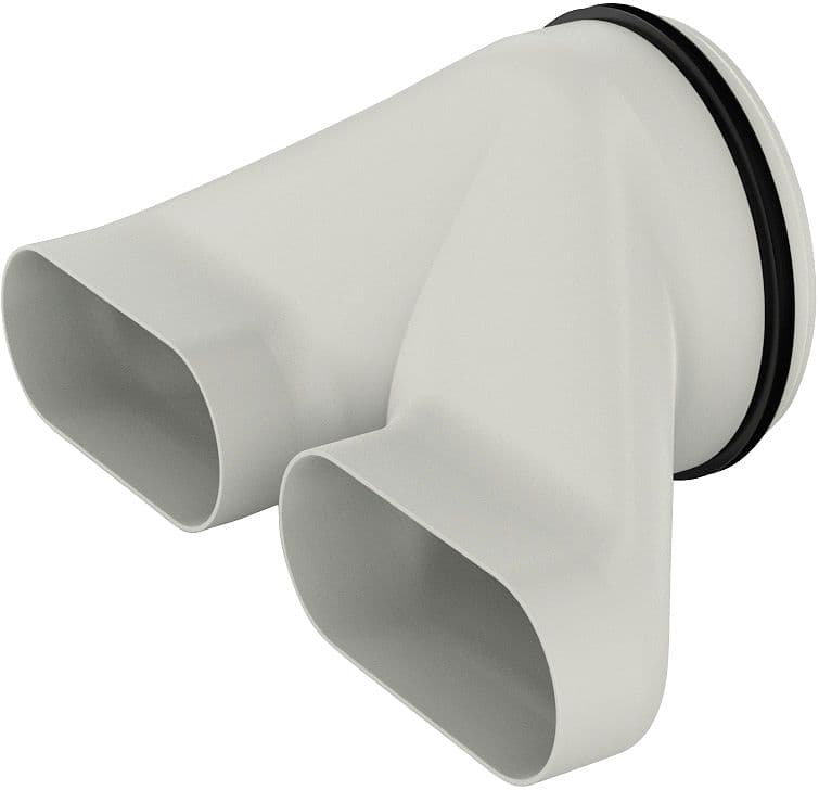 RACCORD HORIZONTALE 2XOVAL DUCOFLEX D160