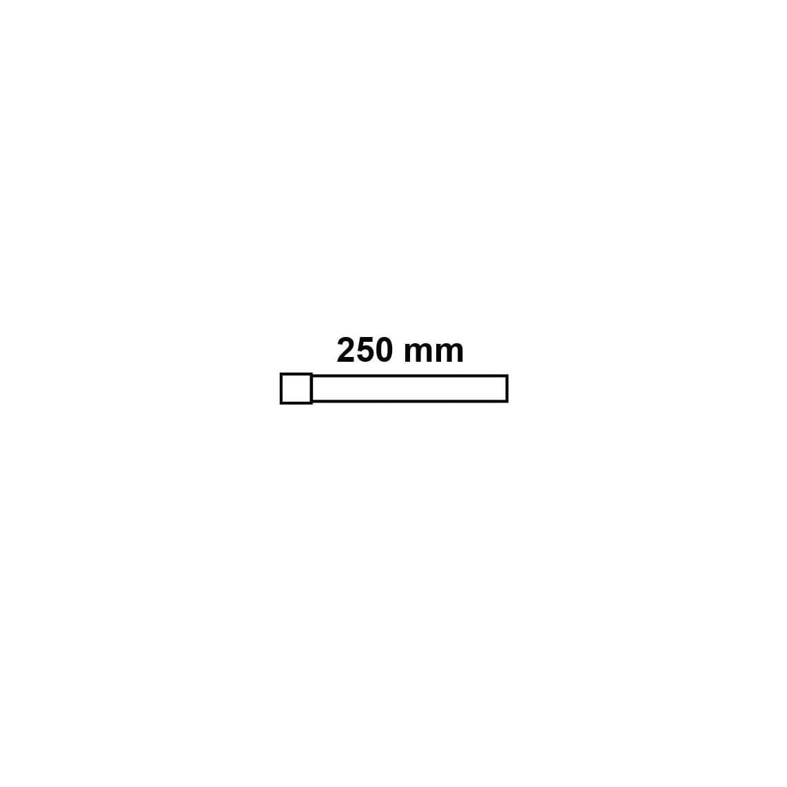 98819118 rallonge de tuyau de chasse, chromé, 250 mm