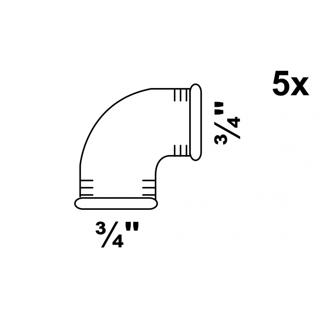 989712060 FM coude 90°, galvanisé, 3/4" F, (90) (5x)