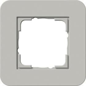 Cadre de finition Gira E3 Soft-Touch Gris avec cadre de support Anthracite Soft-Touch Gris avec