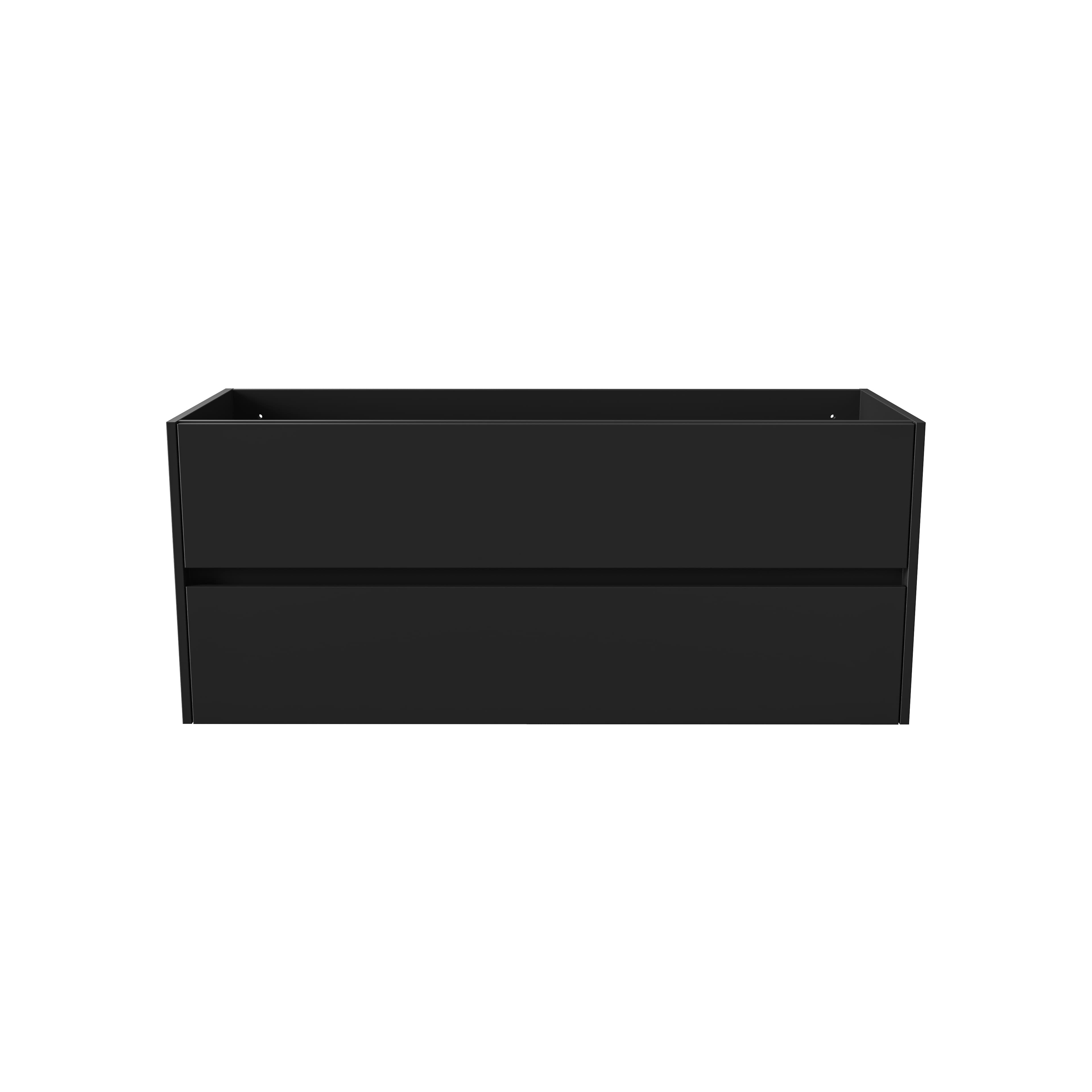 ALONI hayat meuble sous-vasque - 2 tiroirs - sans poignee - soft close – 119,5X50X45 cm - Noir mat