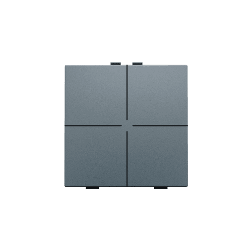 Bouton-poussoir quadruple pour Niko Home Control, couleur blue grey coated