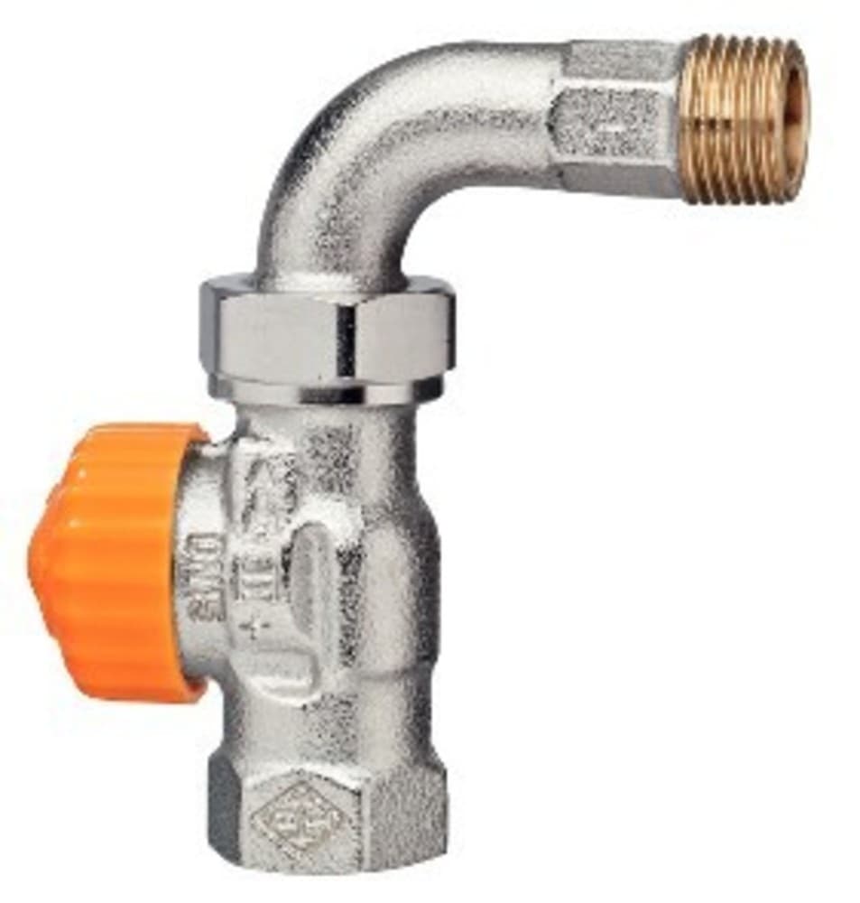 Heimeier Eclipse robinet thermostatique débit droit avec coude 1/2"F