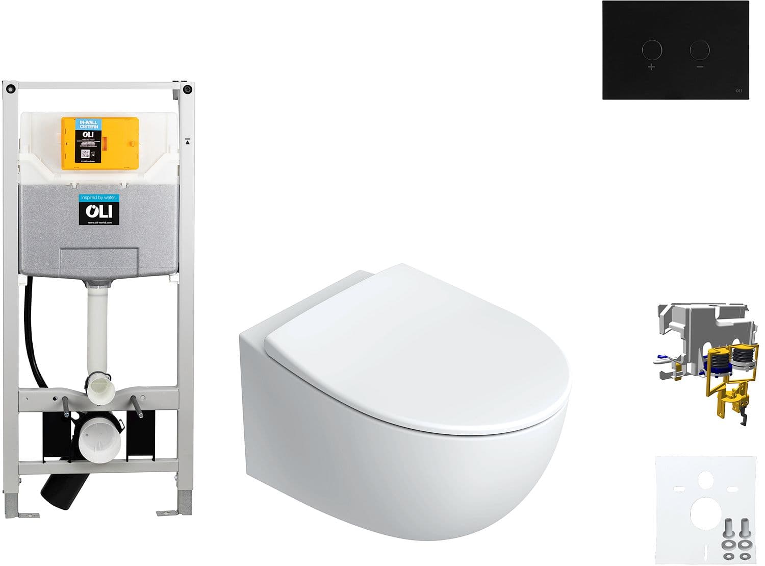 WALLFIX OLI WC SUSPENDU ITALY CATALANO BLINK NOIR