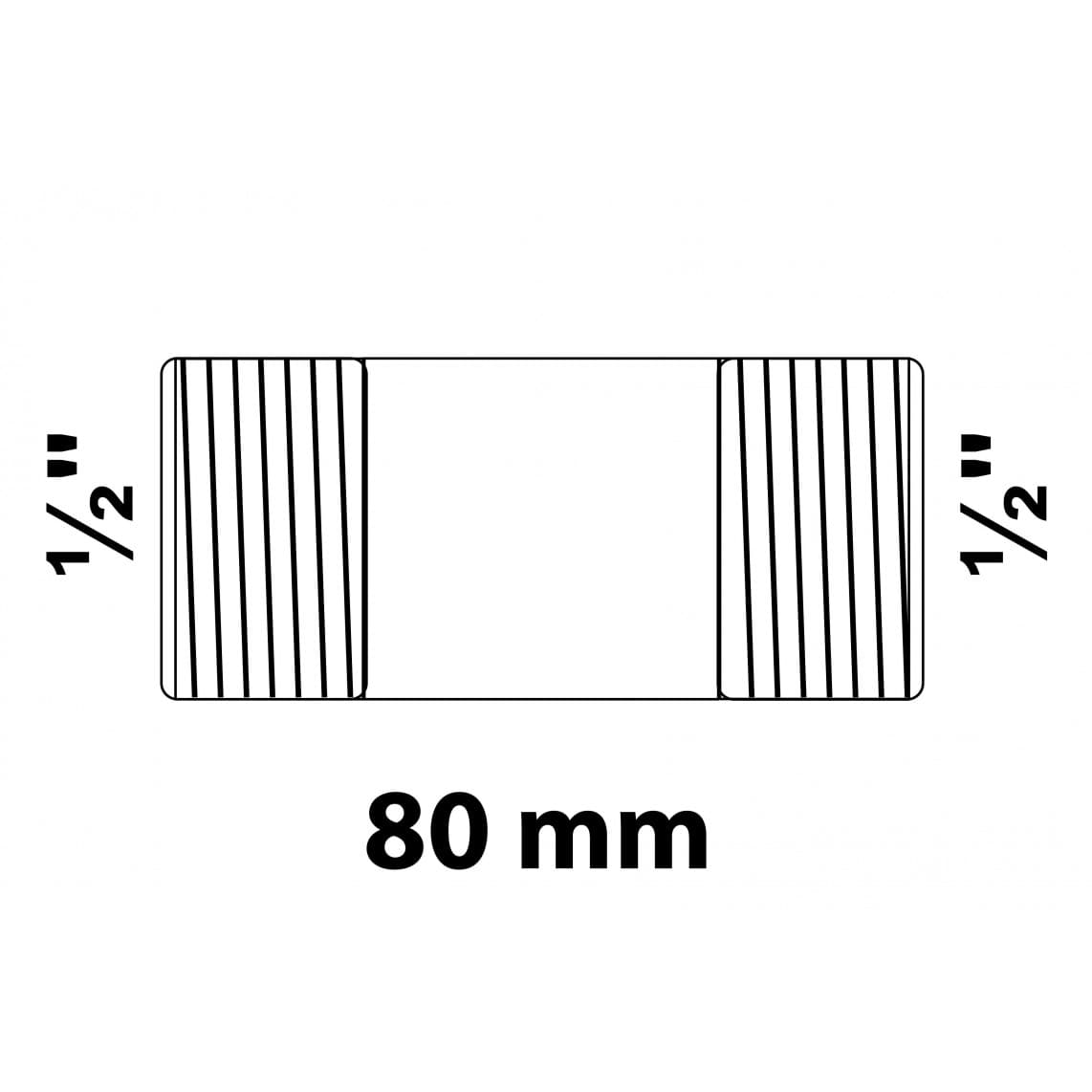 989821255 FM mamelon double, galvanisé, 1/2" x 80 mm, (23)