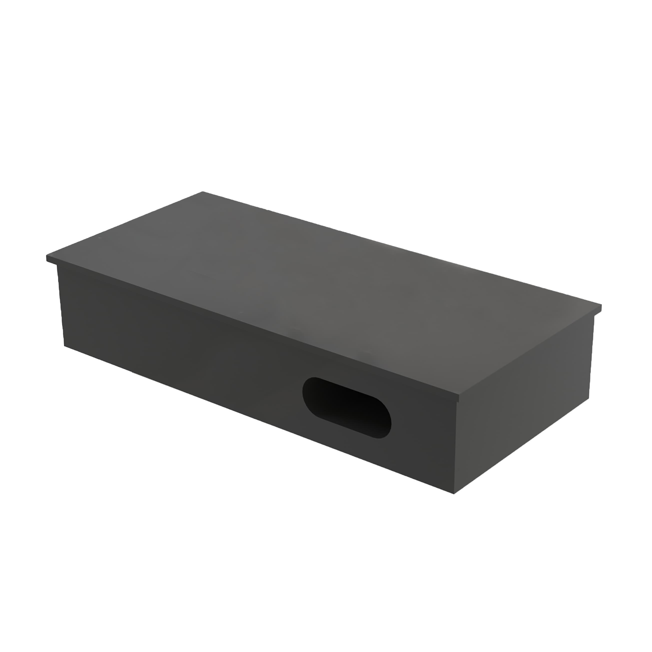 SOLID SURFACE COMPTOIR LAVABO AVEC PORTE-SERVIETTE (80X35X15CM) - BLANC