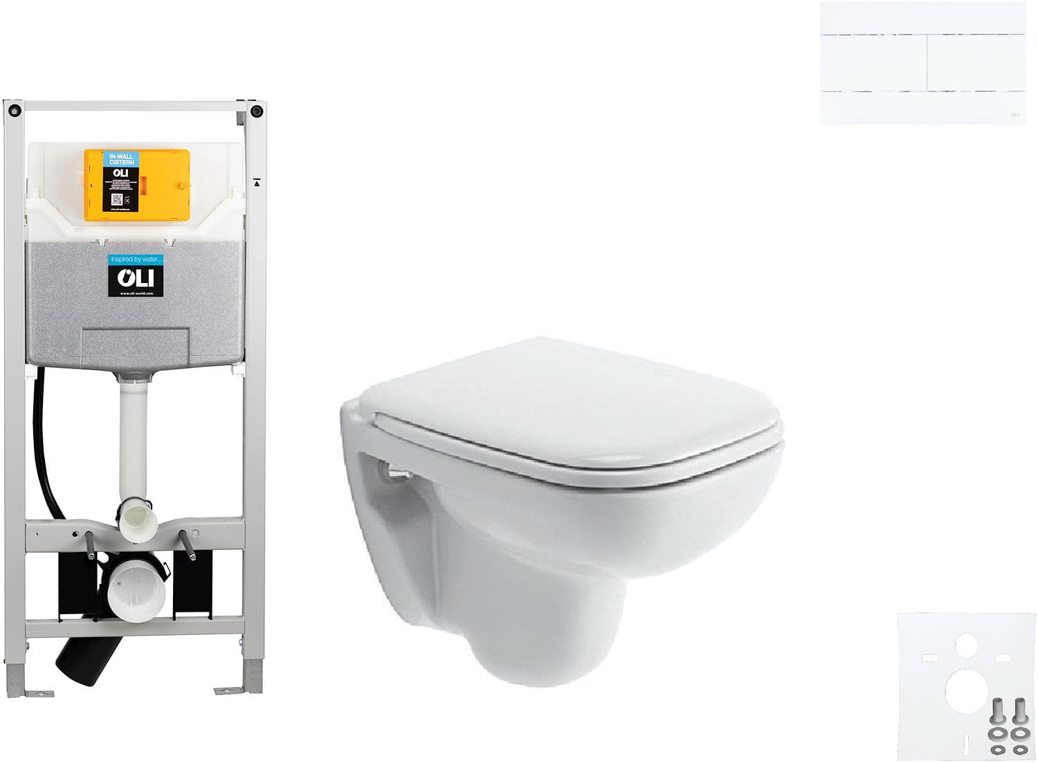 WALLFIX OLI WC SUSPENDU D-CODE COMPACT DURAVIT CODE SLIM BLANC