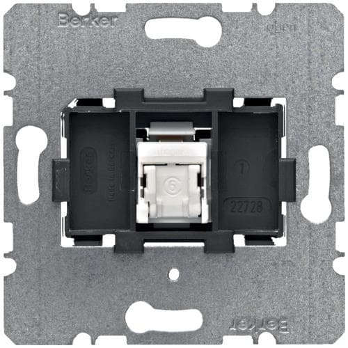 Prise informatique Berker, simple, 8 pôles cat6, UTP