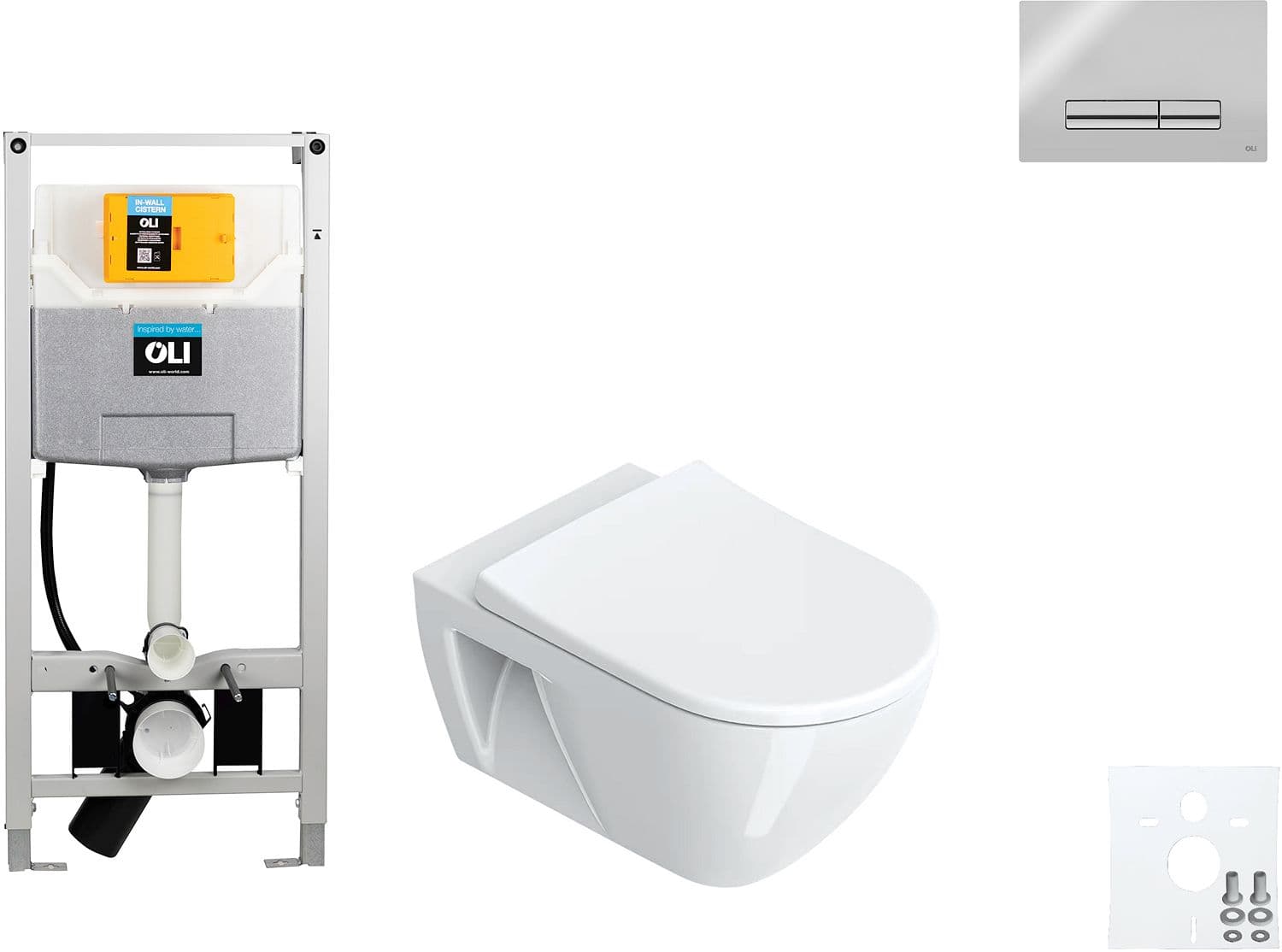 WALLFIX OLI WC SUSPENDU SFERA ECO CATALANO HEAVY SEAT GLAM BRILLANT CHROME