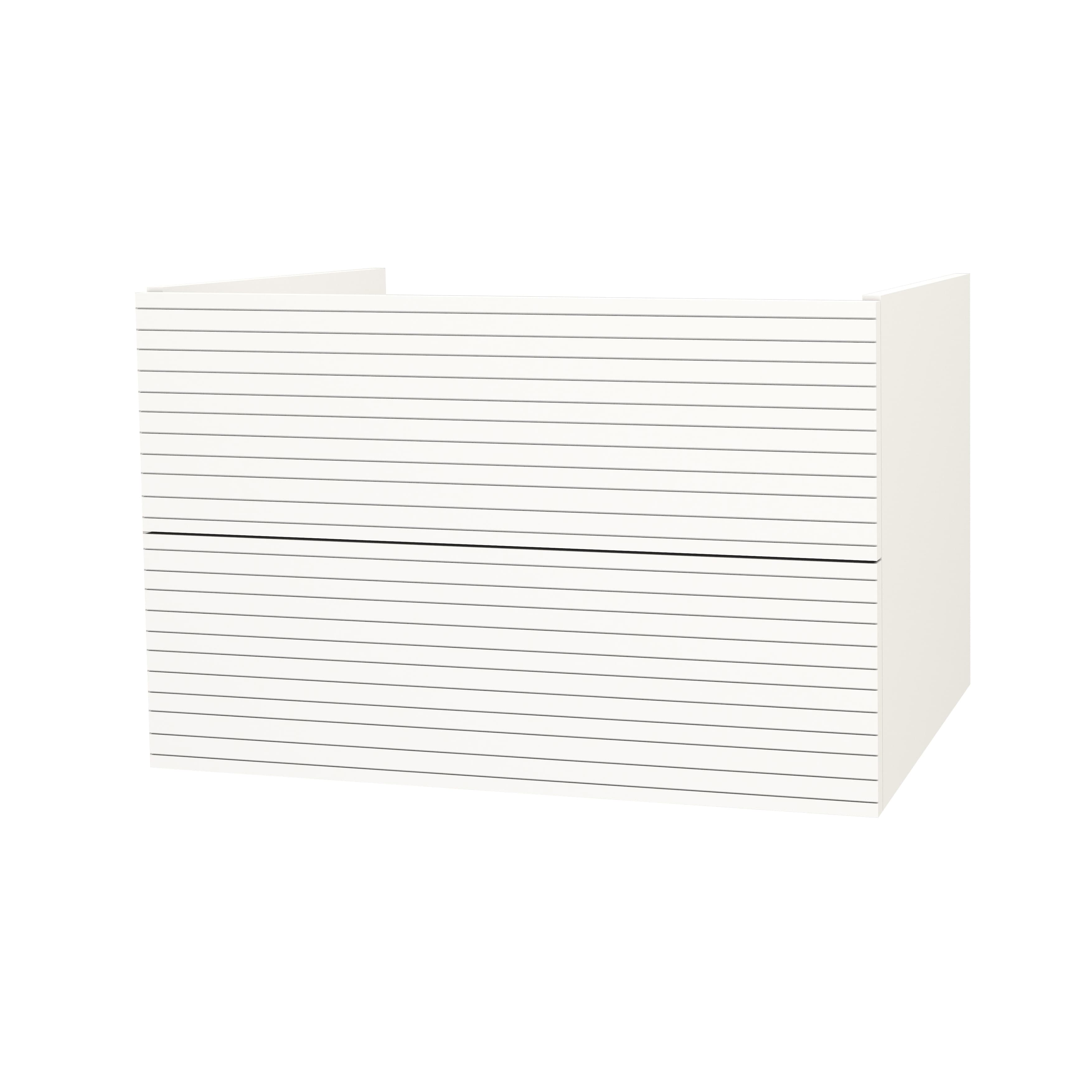 Elite Meuble sous-plan avec relief horizontal (80CM) - blanc mat