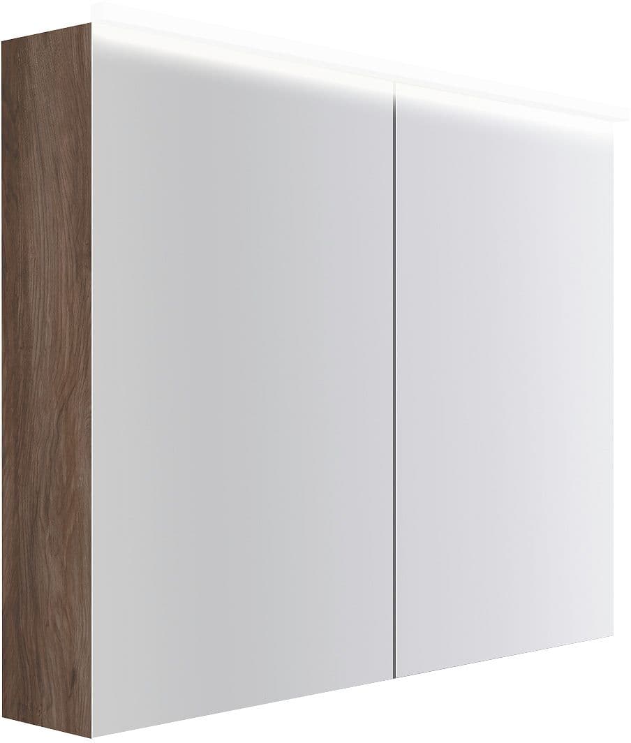 ARMOIRE TOILETTE COFFEE 2 PORTES 1000MM 4250K NOYER DECOR VELOURS