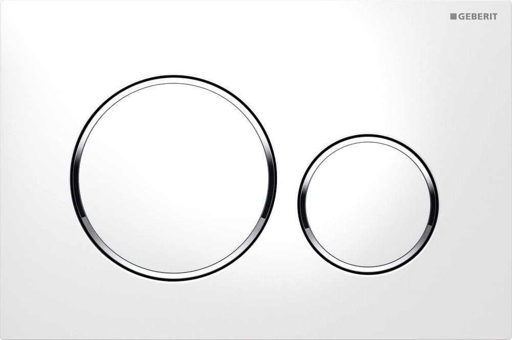 Geberit Sigma20 plaque de commande pour réservoir de chasse encastré blanc/chrome