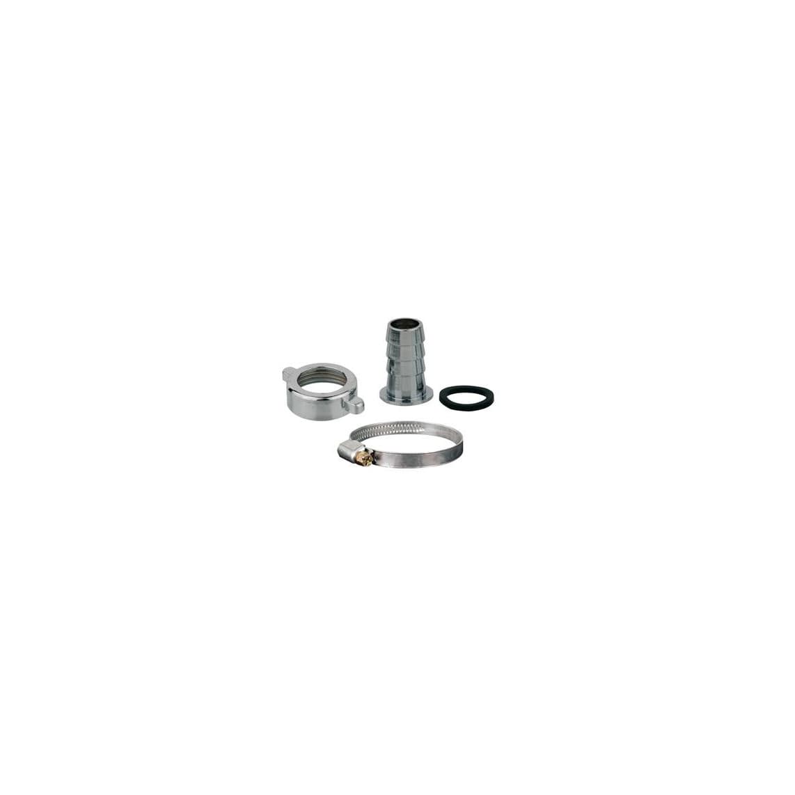 987384148 LT raccord à visser pour flexible, chromé, 1"M x 3/4"T, avec collier de serrage