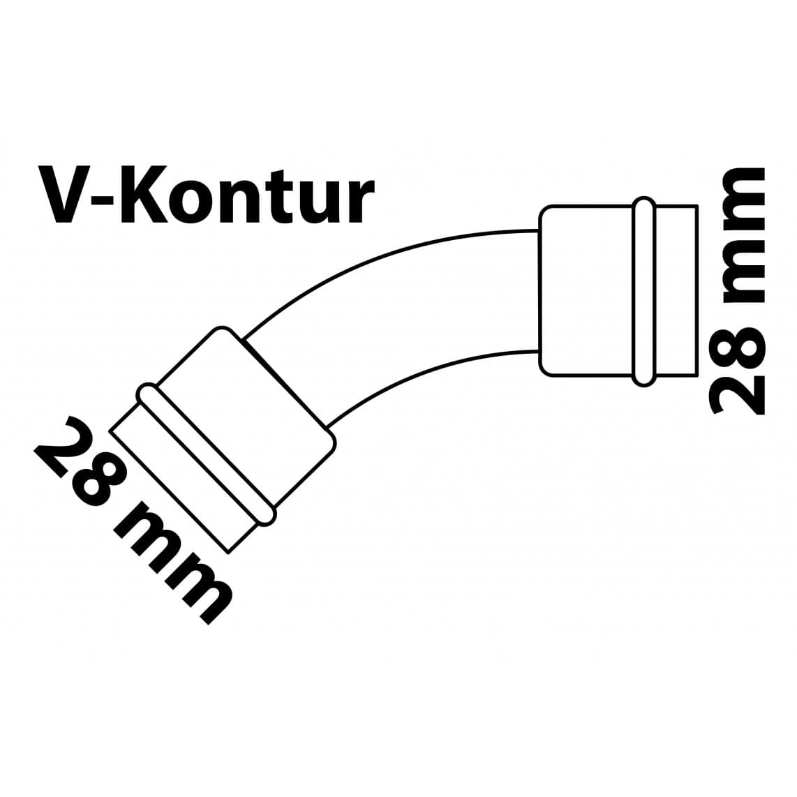 988612554 CU arc 45°, vierge, 28 mm, 2 manchons, (P5041),