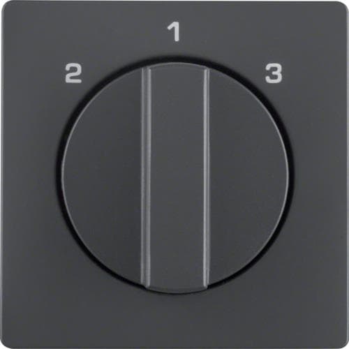Enjoliveur avec bouton rotatif pour interrupteur 3 paliers sans position 0 Q.1 / Q.3 Anthracite, V