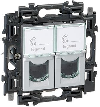 Valena prise 2 x RJ45 cat6 UTP appareil complet Alu à griffes