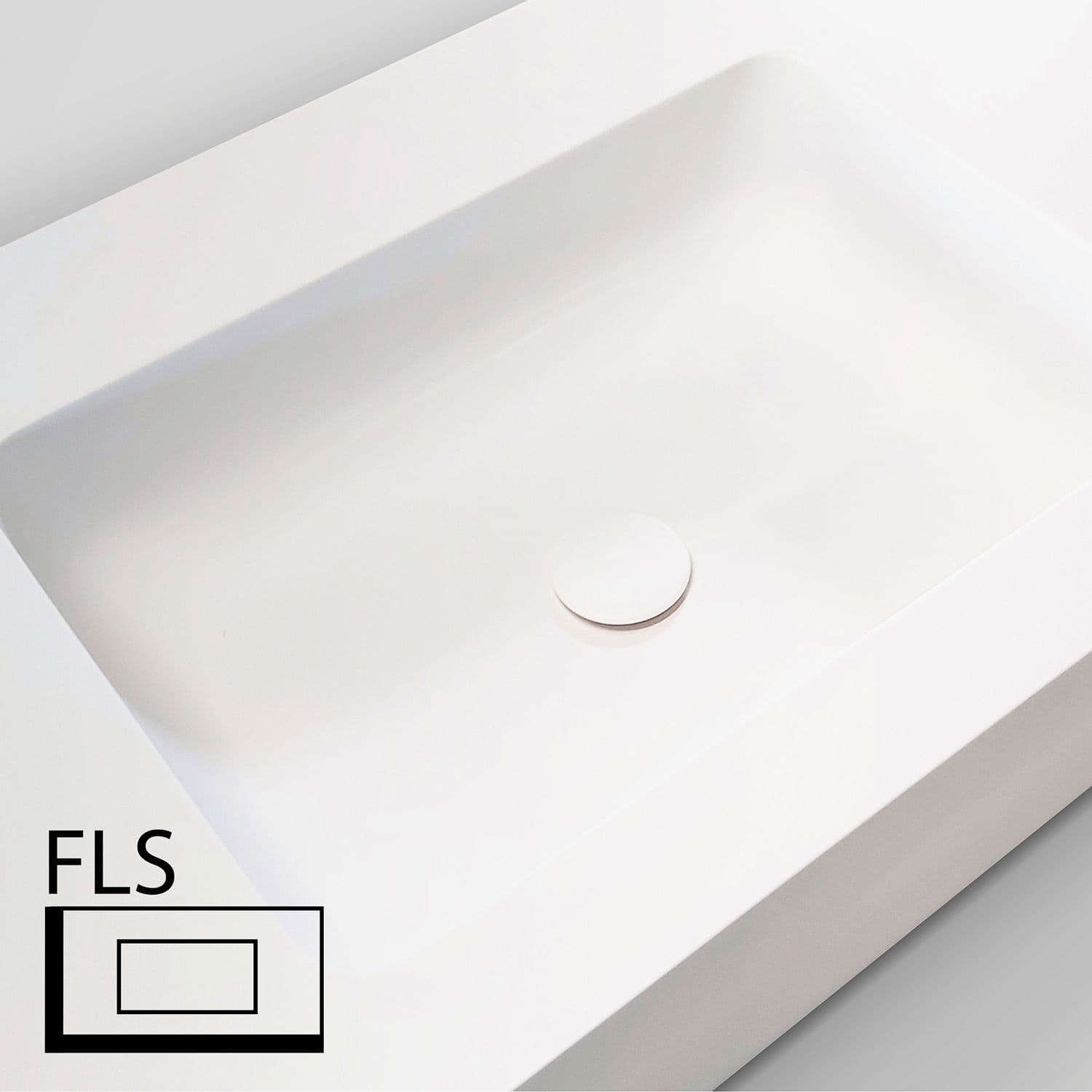 TABLET TAILOR TOP 1 LAVABO CENTRAL FLS 120CM SOLID XONYX BLANC