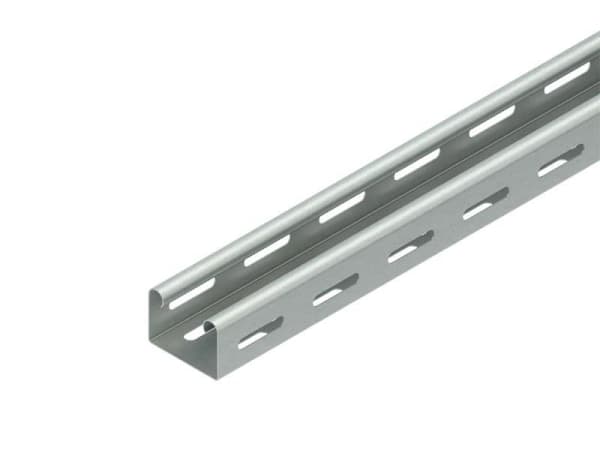 Chemin de câble + éclisse en U, longueur = 3m, épaisseur = 0,75mm, sendzimir