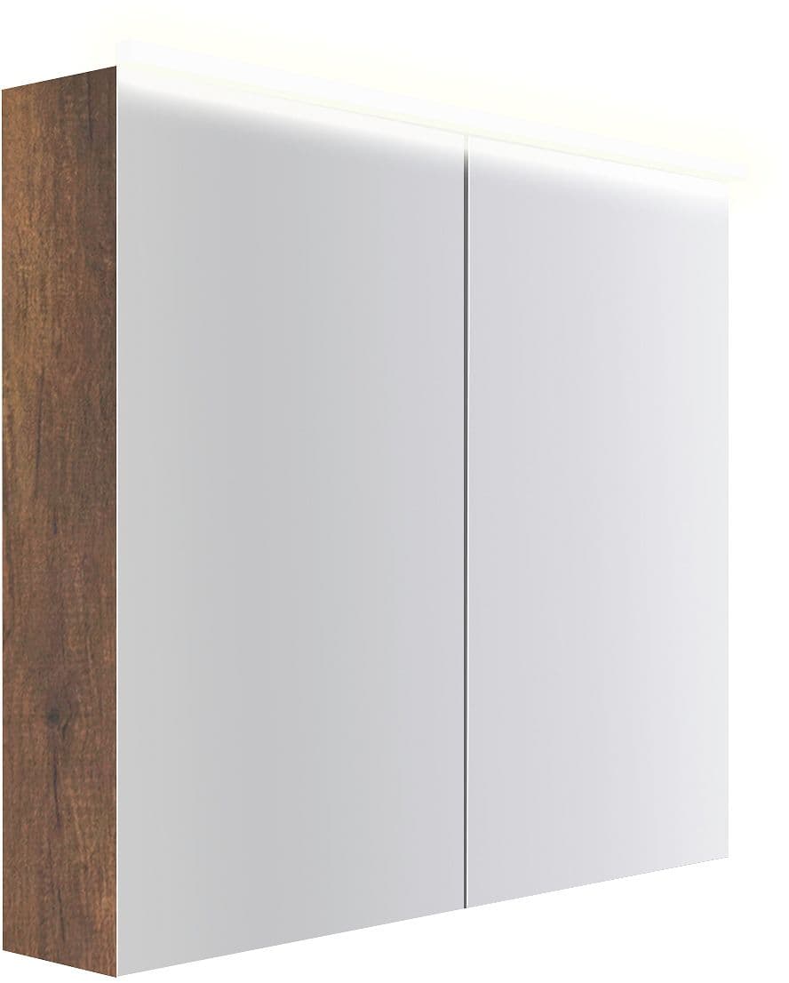 ARMOIRE TOILETTE COFFEE 2 PORTES 900MM 4250K CHENE DECOR ROUILLE