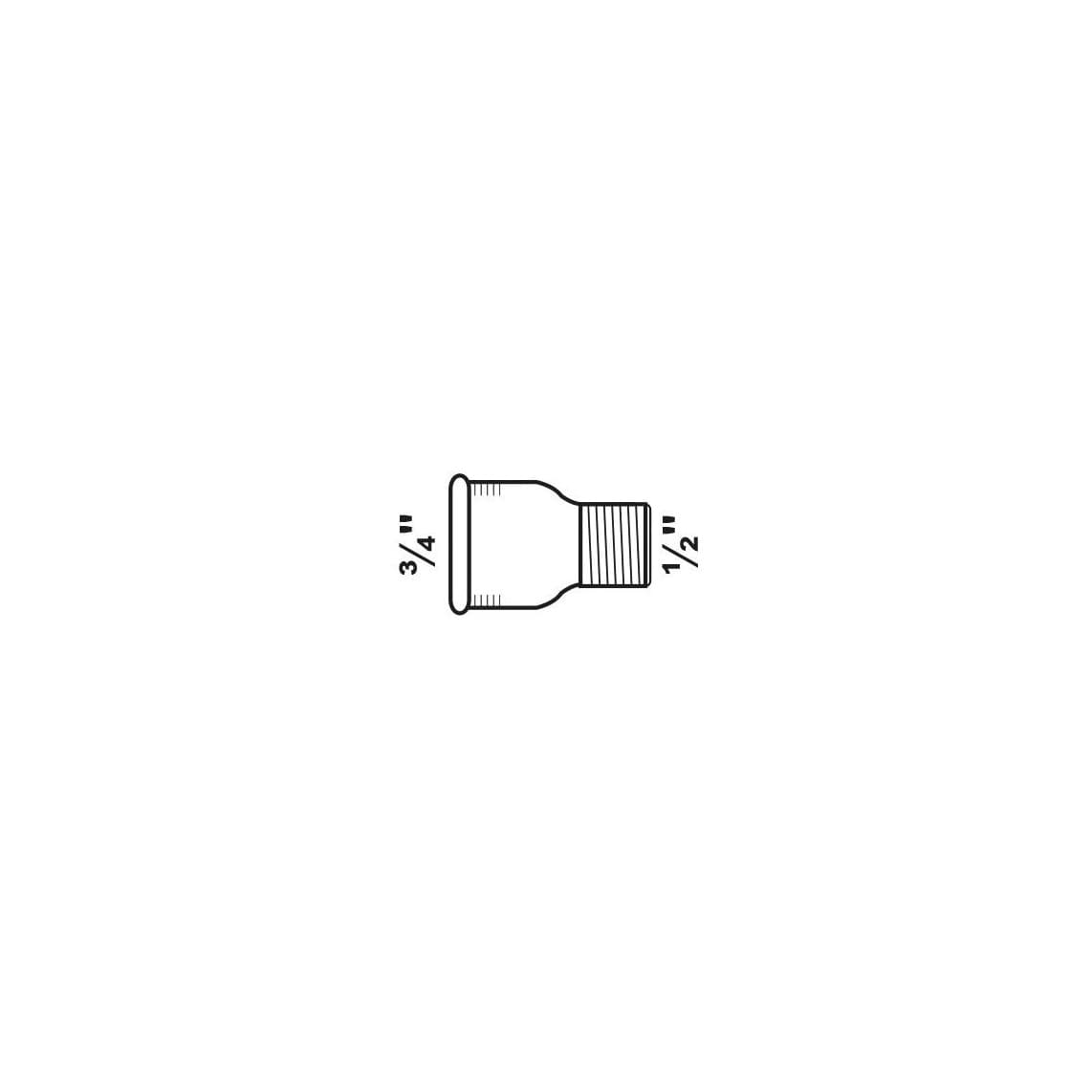 989758155 FM manchon/mamelon réducteur, galvanisé, 3/4" F x 1/2" M, (246)
