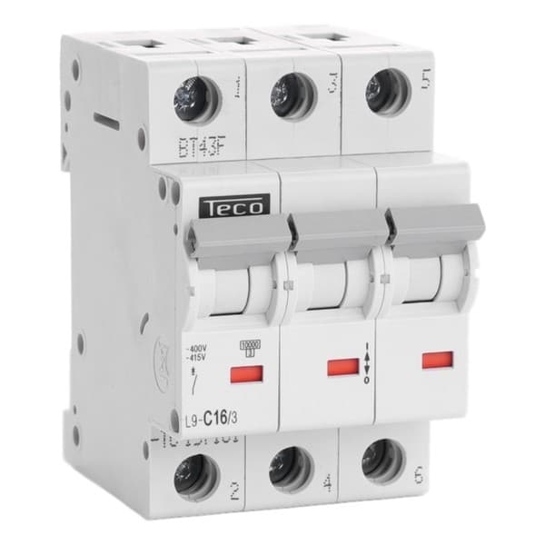 Disjoncteur 3 pôles 16A 10kA courbe C