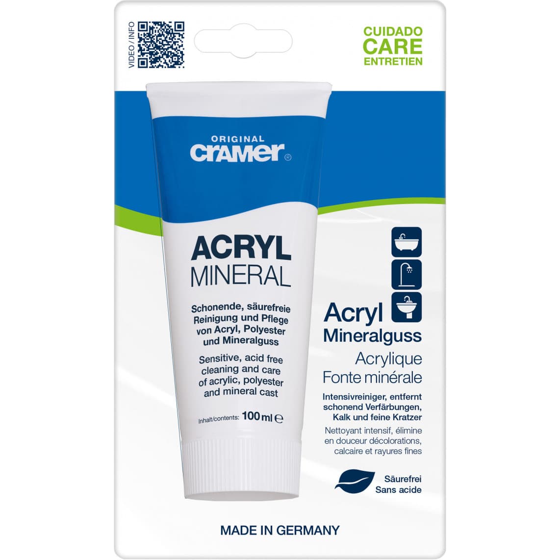 98695180 CRAMER Acryl/minéral pâte de nettoyage, 100 ml, en tube