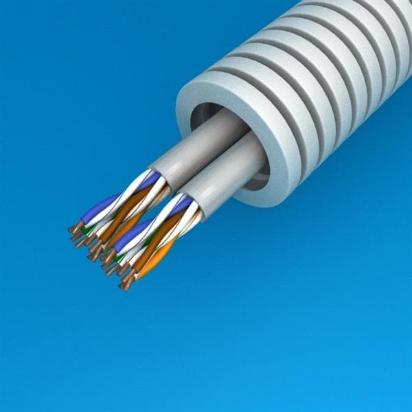 Tube précâblé FTP dual en rouleau de 50m