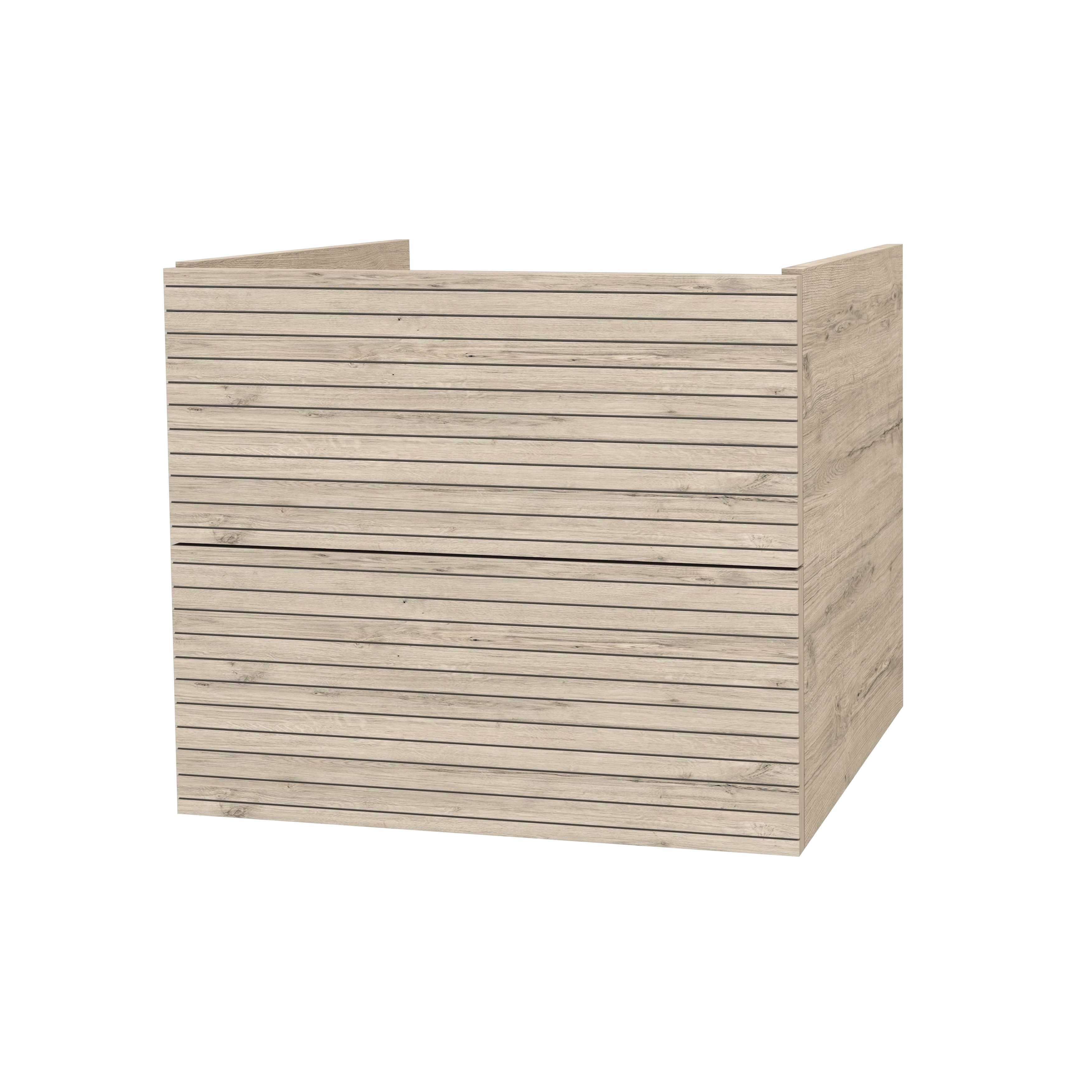 Elite meuble sous-plan avec relief horizontal (60CM) - bois clair
